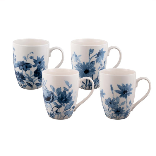 Bundanoon Conical Mug Set/4 Garden Blues