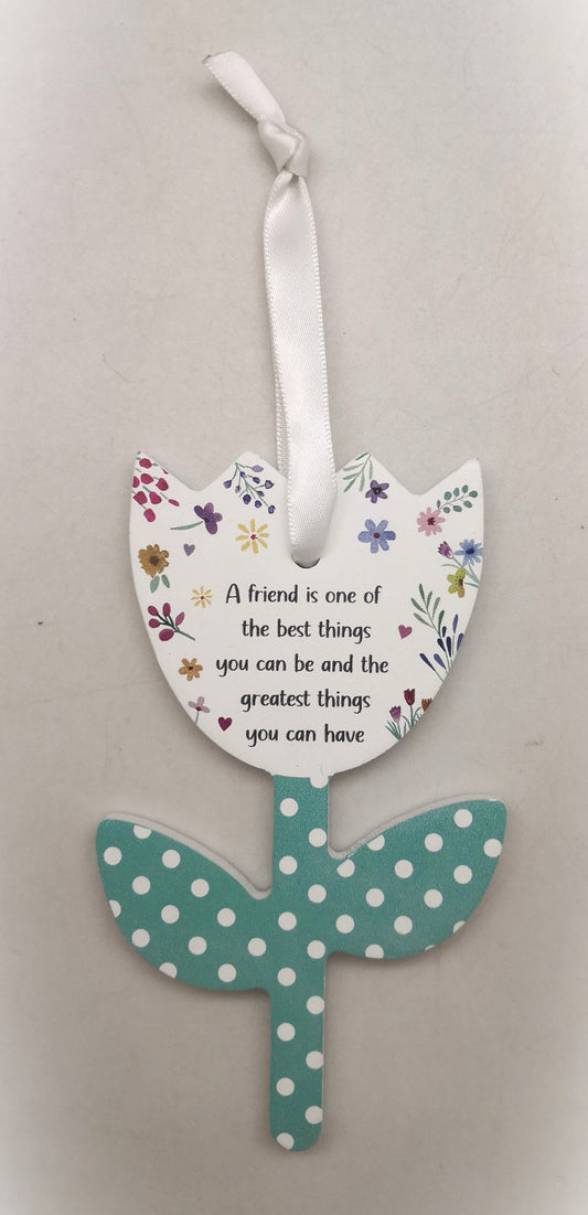 Yellow Rock Friendship Flower Sign