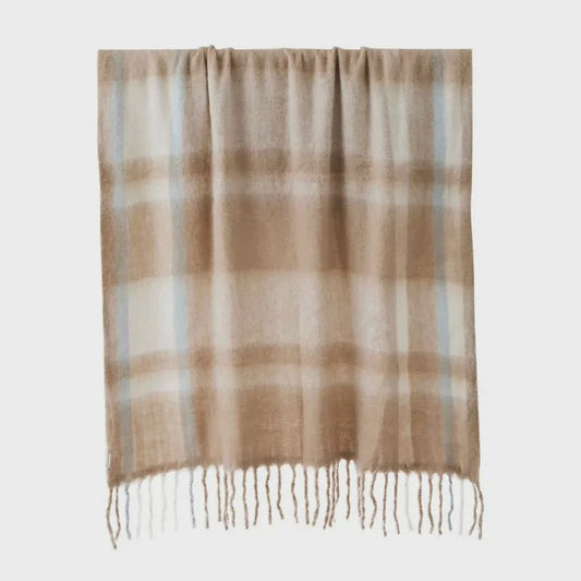 Coast To Coast Capulet Wool Blend Throw Taupe