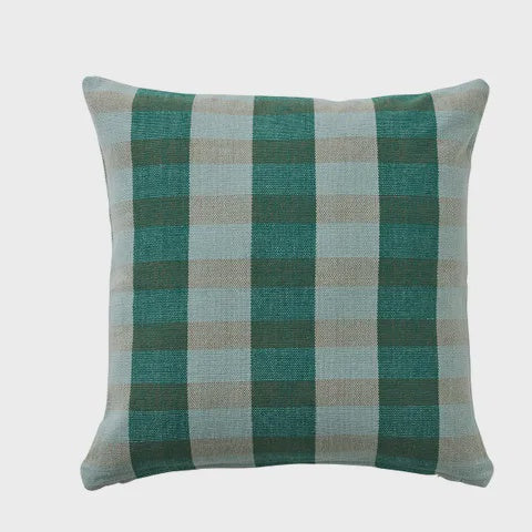 Coast to Coast Klein Cotton Cushion - Blue/Caramel