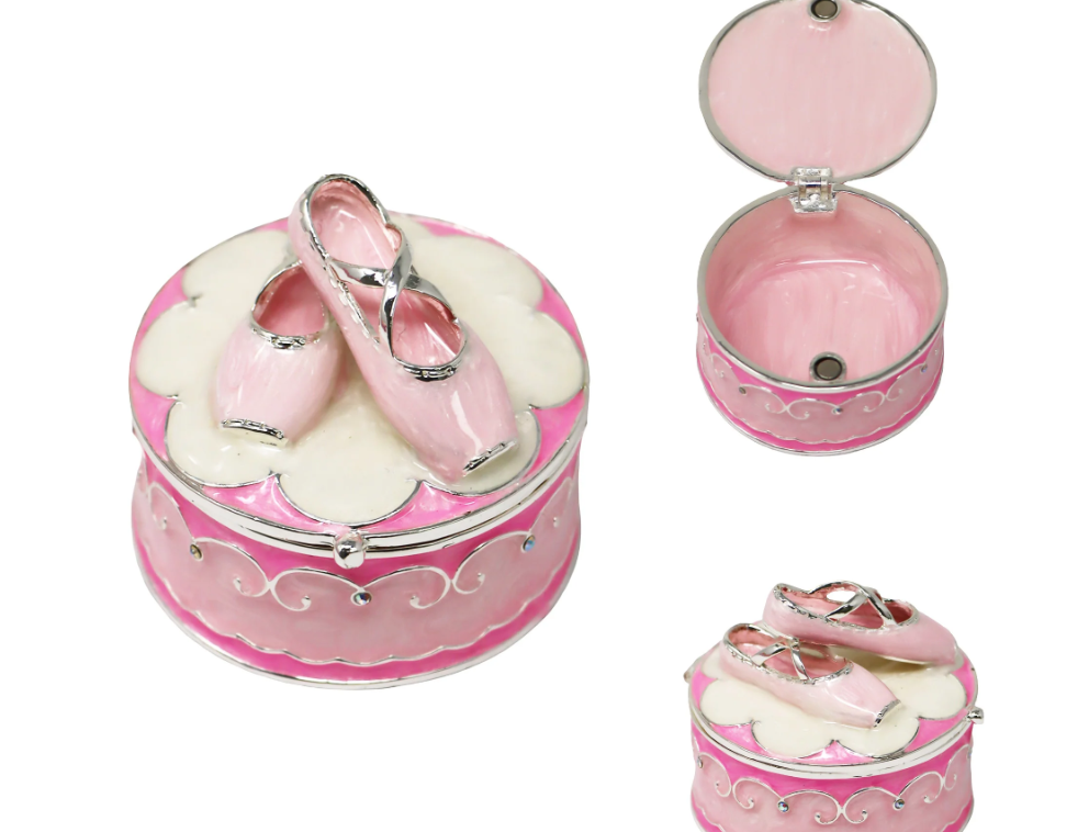Pink Poppy Pastel Treasure Trinket Box