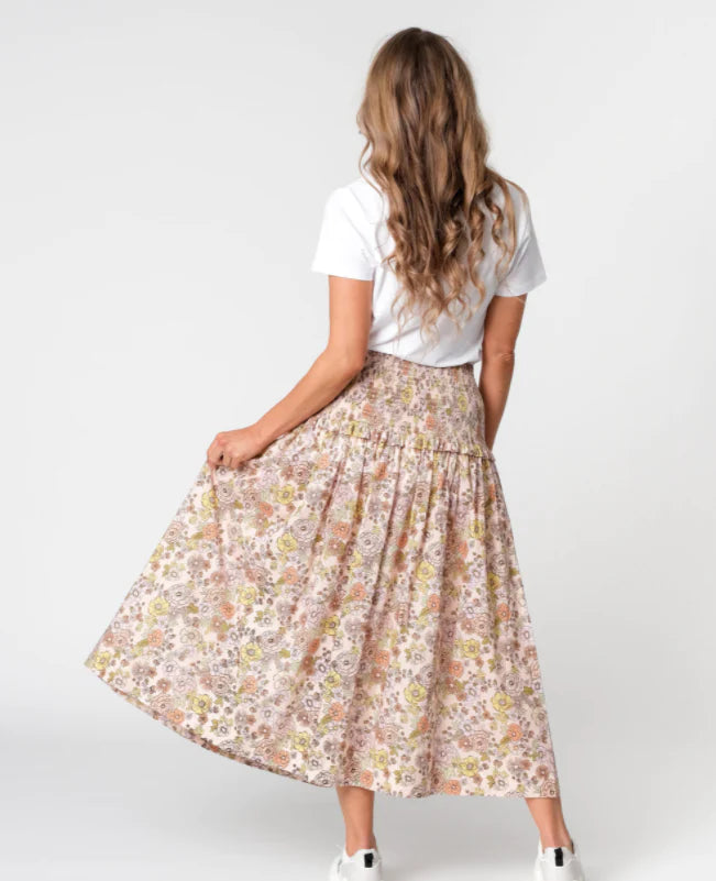 S + G Brylee Pink Floral Skirt