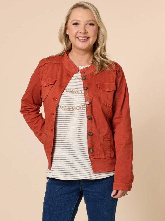 Threadz Military Jacket Maple