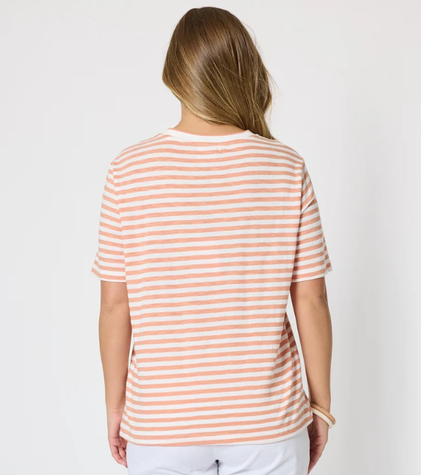 Threadz Charmed Stripe Tee - Ginger