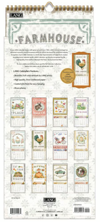 LANG  2027 Vertical Calendar - Farmhouse