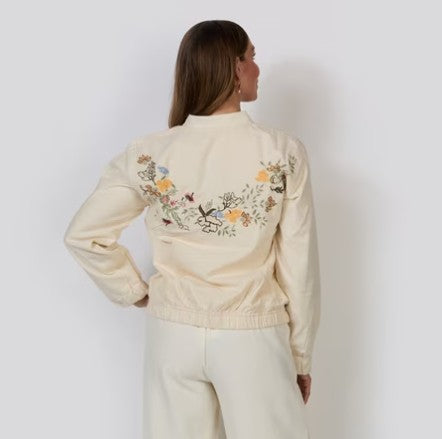 Talisman Fleur Bomber Jacket Off White