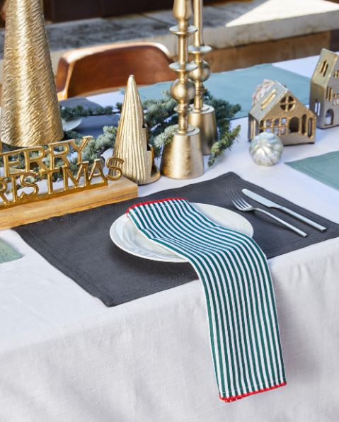j.elliot Christmas Stripe Napkins 4 pack