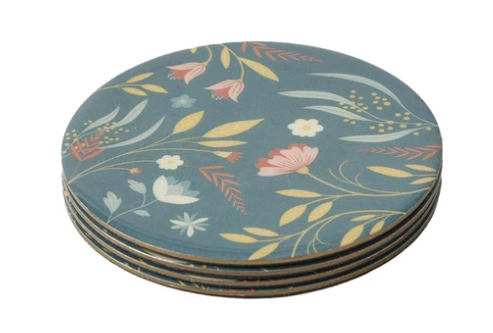 Pilbeam Living Glass Coasters Set/4 3 Designs