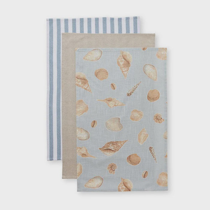 Madras Link Shelly Beach Tea Towel Pack Of 3