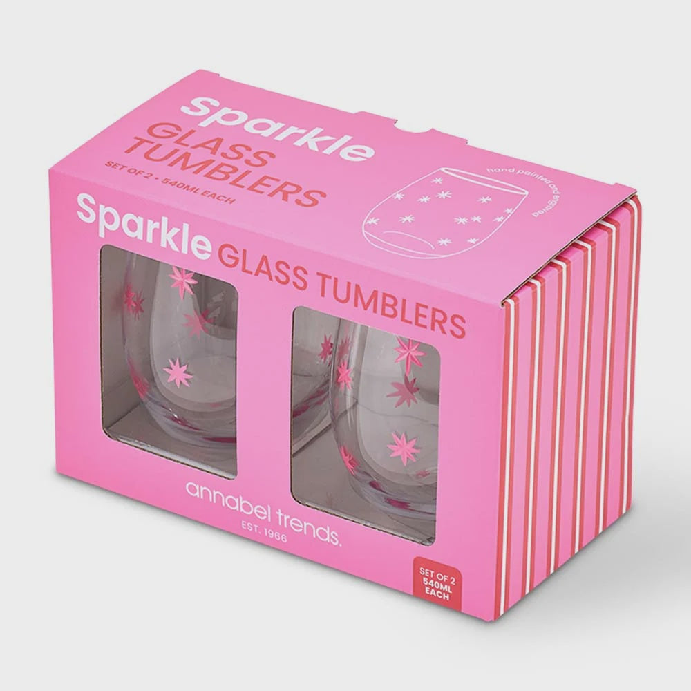 Annabel Trends Sparkle Glass Tumblers (set of 2)
