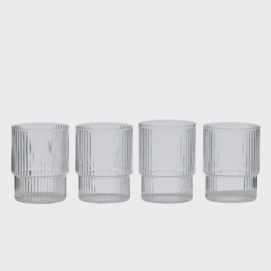 Assemble Cortes Glass Tumblers Set/4