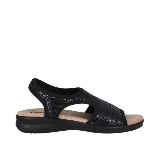 Euroflex Tuscany Ladies Sandal Black Leopard