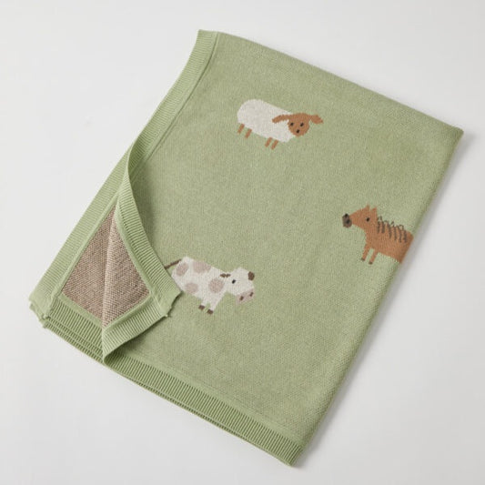 Jiggle & Giggle Barnyard Buddies Blanket