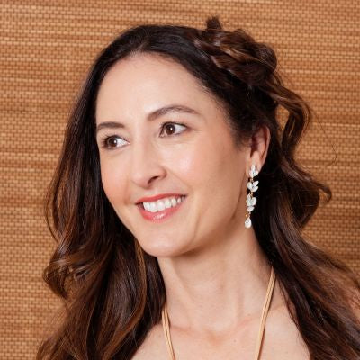 Enhance Accessories Vine Earrings - White