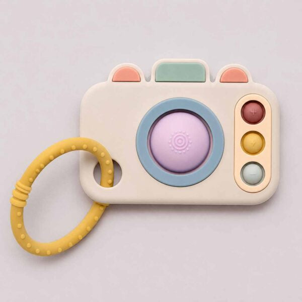 Jiggle & Giggle Camera Silicone Pop Teether
