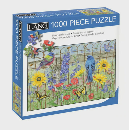 LANG Jigsaw Puzzle 1000pc - Wings & Wildflowers