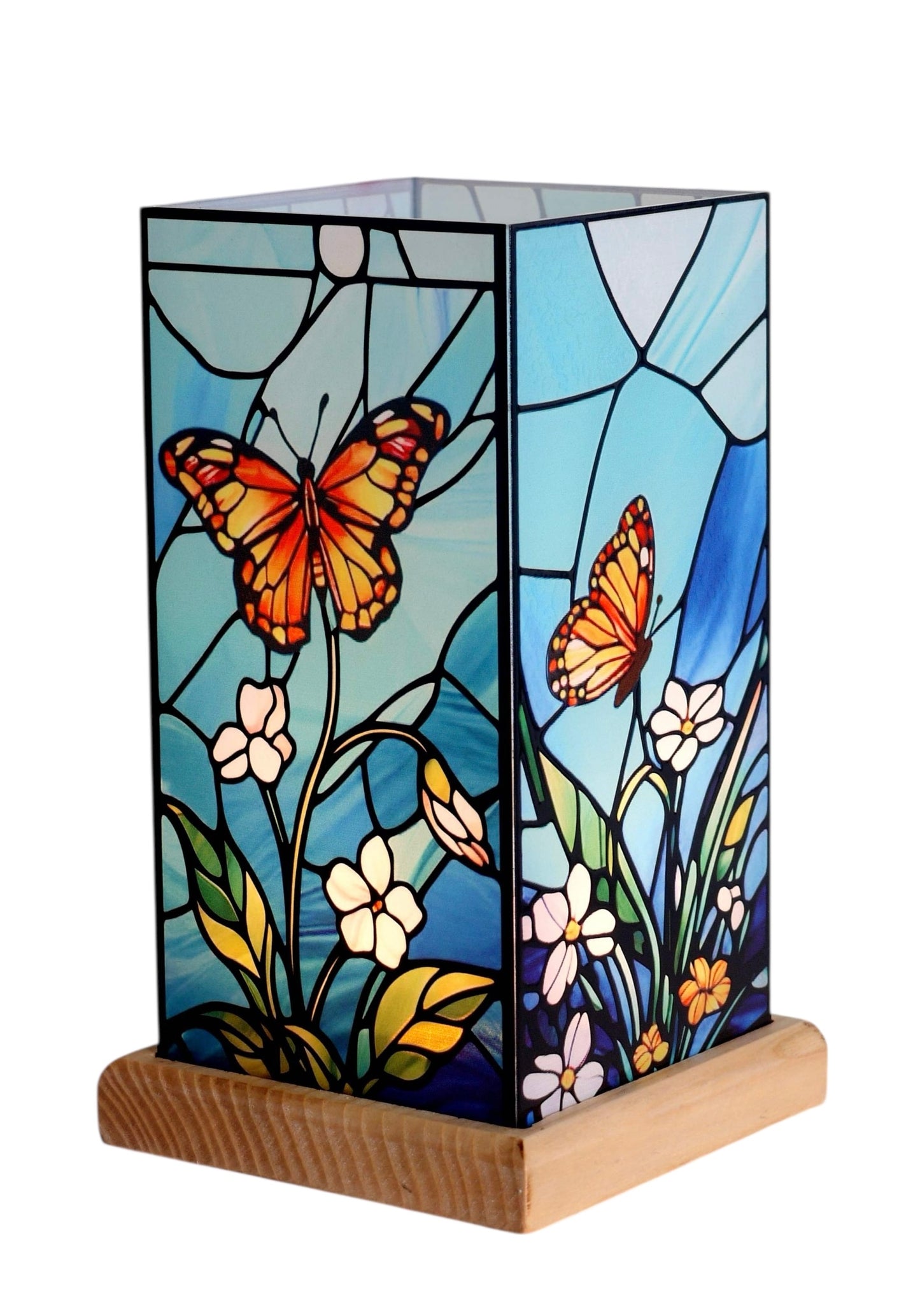 Yellow Rock Stained Glass Lamp