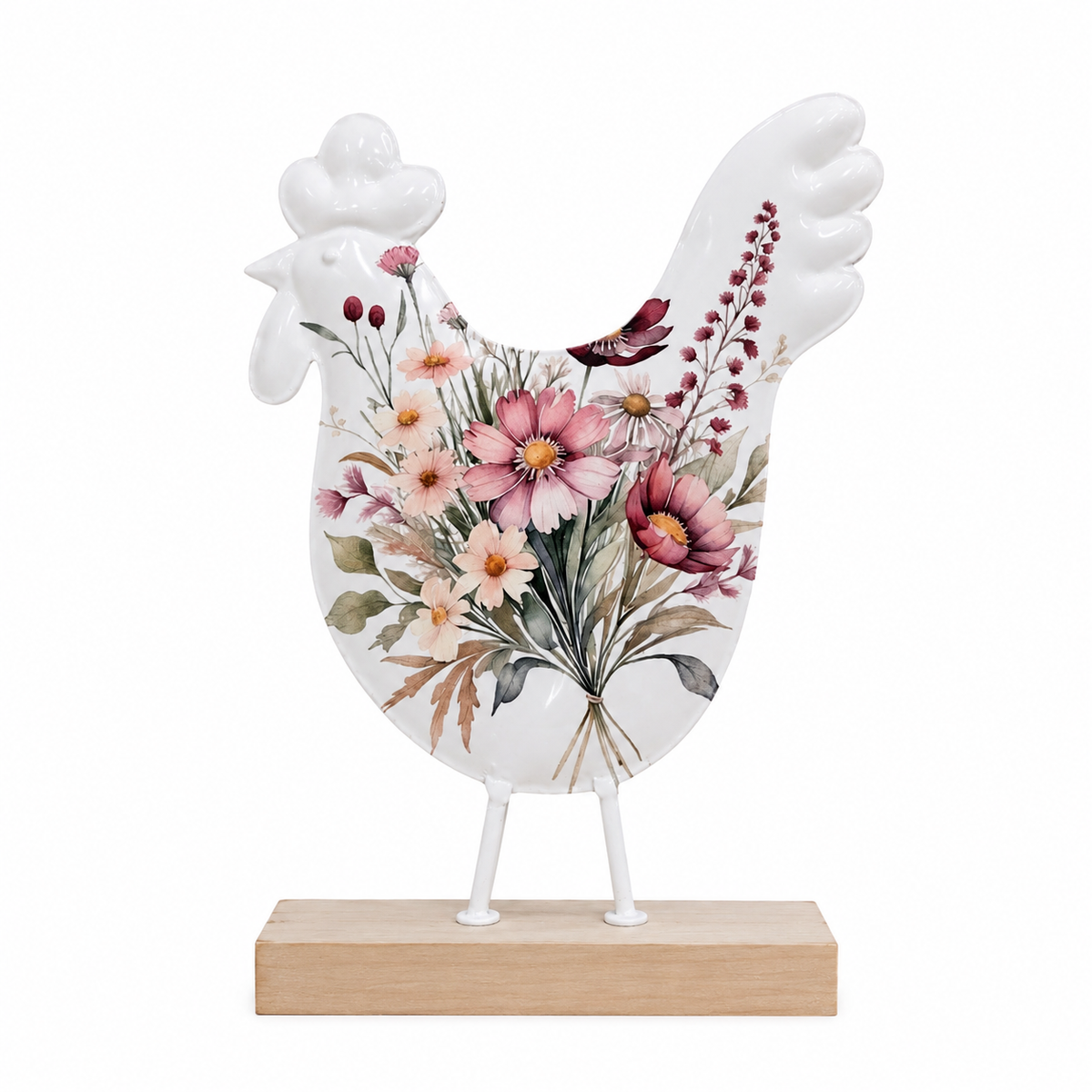 Yellow Rock Floral Roosters