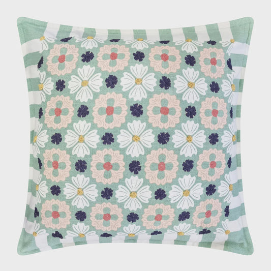 j.elliot Zoe Cushion Peppermint/White 50cm