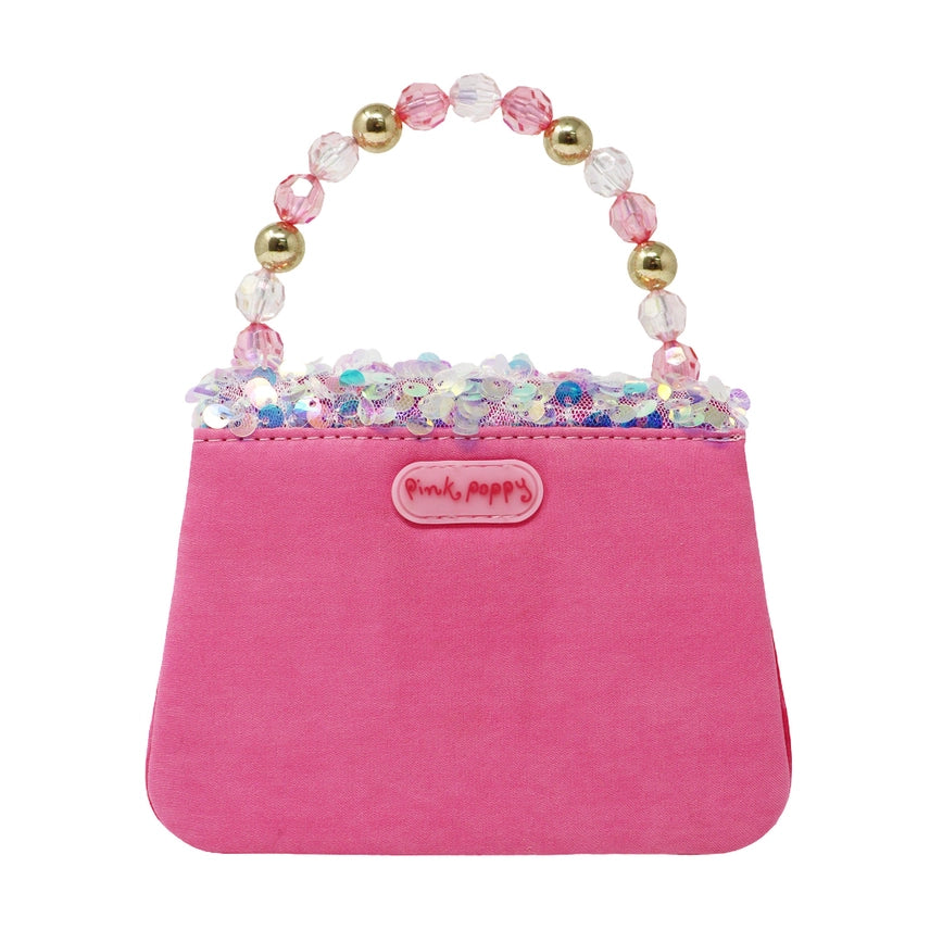 Pink Poppy Mermaid Flip Sequin Handbag