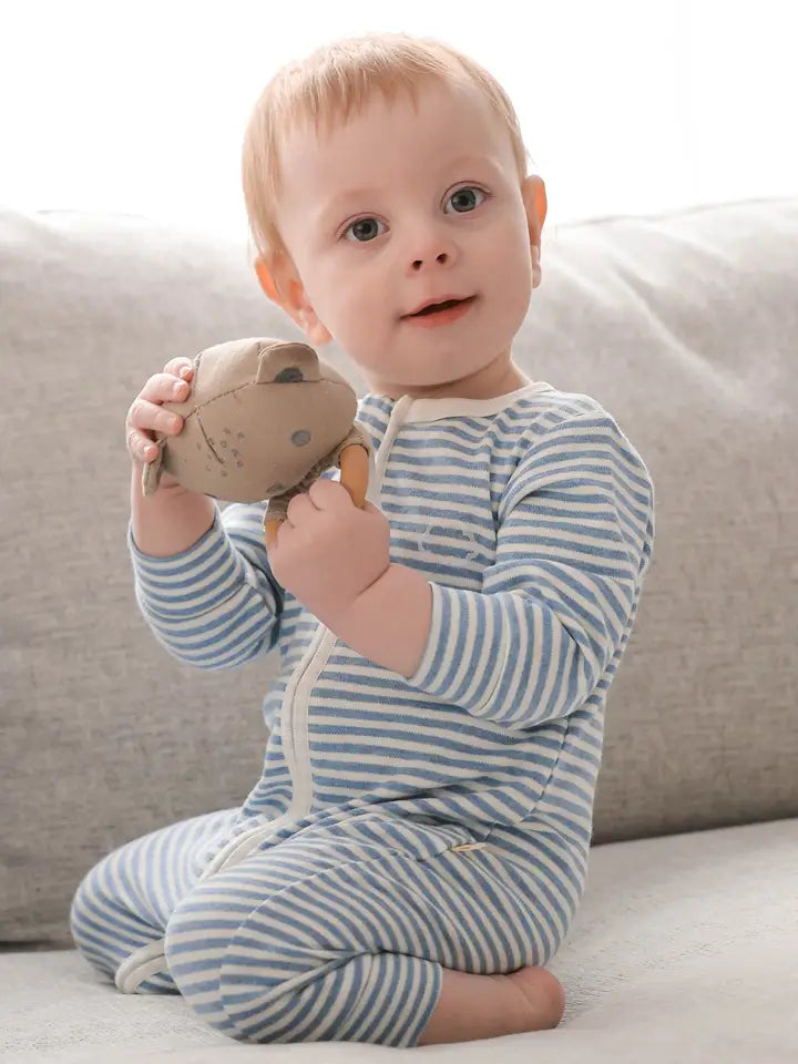 Lummi Organic Cotton Growsuit - Blue Stripes