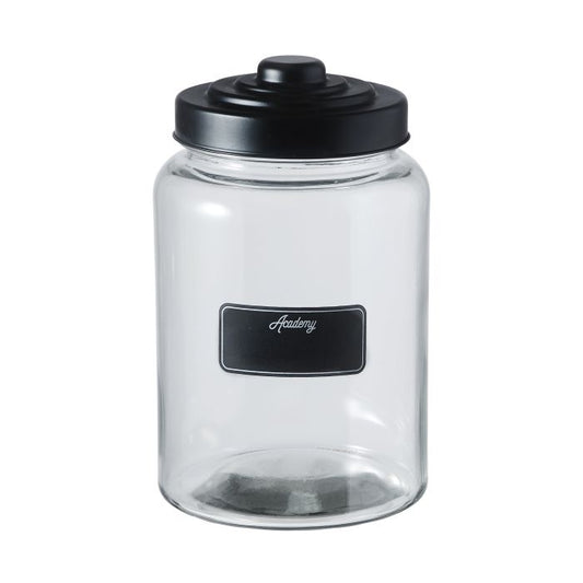 Academy Glass Display Jar With Black Lid