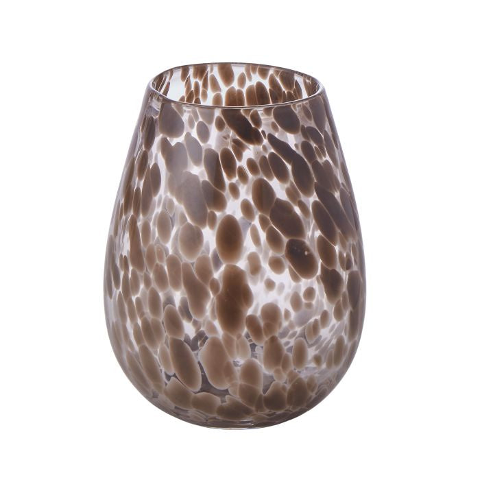 Amalfi Glass Vase Taupe H21XD17 CM