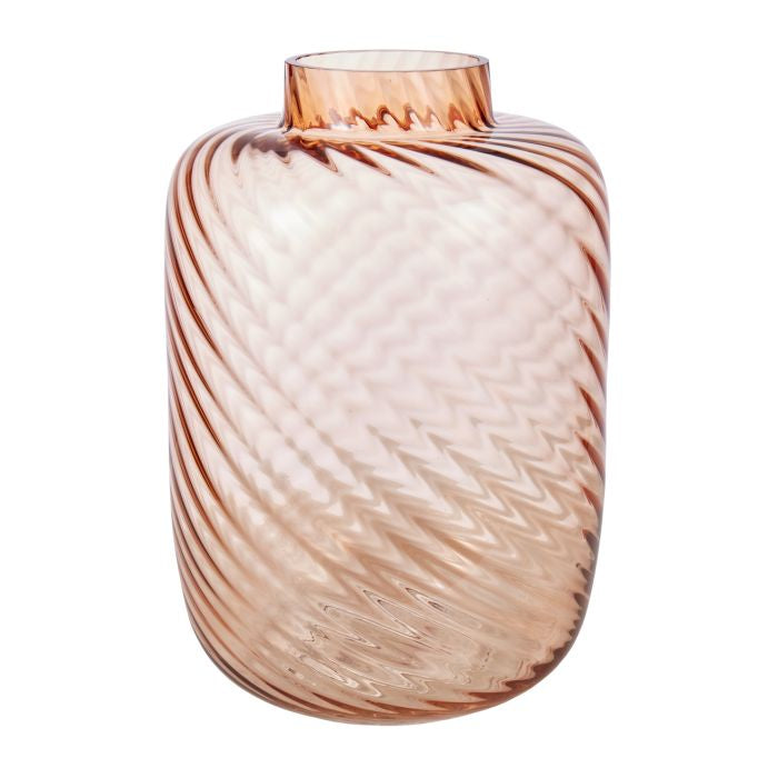 Amalfi Bria Glass Vase Rose Gold