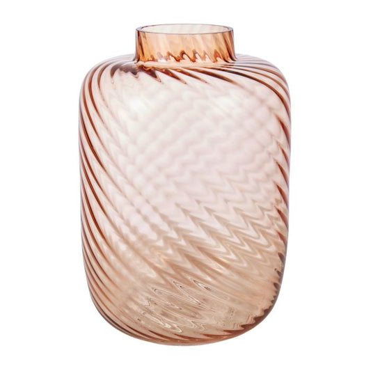 Amalfi Bria Glass Vase Rose Gold