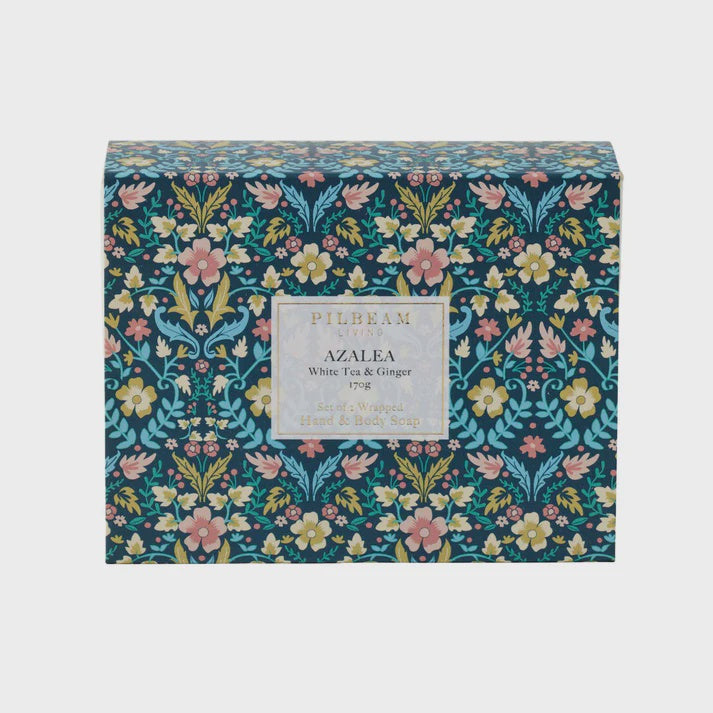 Pilbeam Living Azalea Scented Gift Soap Set/2 Ginger Flower Scent