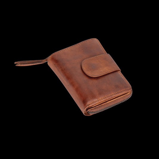 Greenwood Leather Ladies Wallet Cognac
