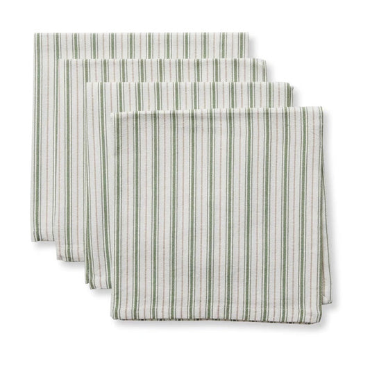 Madras Link Carol Green Stripe Napkin Set/4