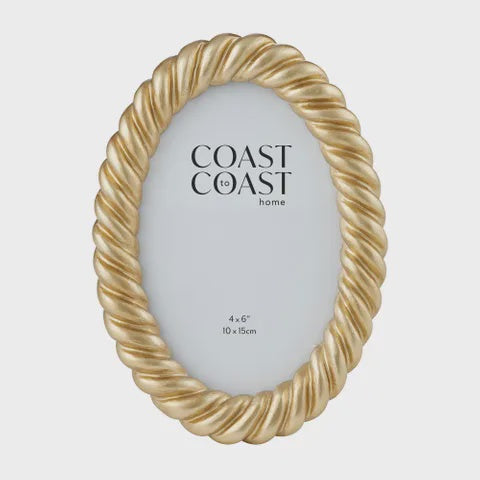 Coast To Coast Blake Resin Oval Frame Gold 15 X 20 CM