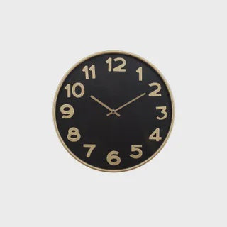 Coast To Coast Clara Metal Clock Gold/Black 40cm