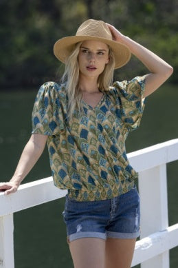 Cienna Dalah Short Sleeve Blouse