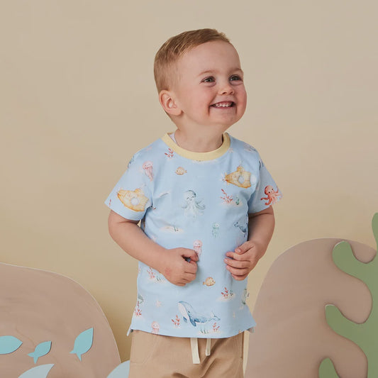 Snuggle Hunny Short Sleeve Tee - Blue Little Subs