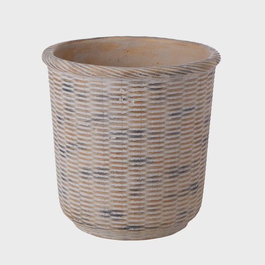 Rogue Cement Round Weave Vessel