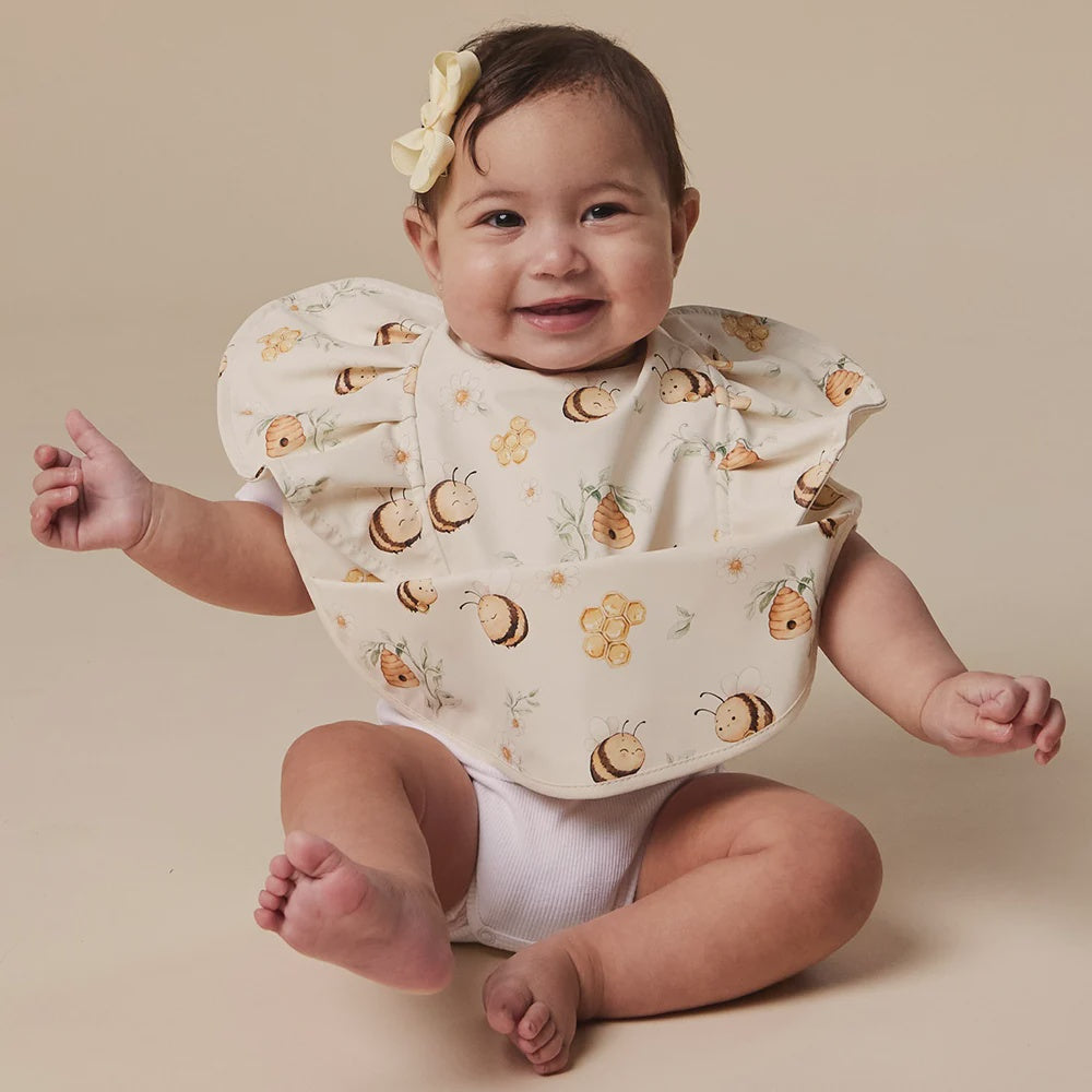 Snuggle Hunny Snuggle Bib with Frill - Bumblebees