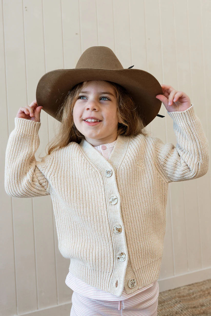 Homegrown Chunky Knit Cardigan - Oat