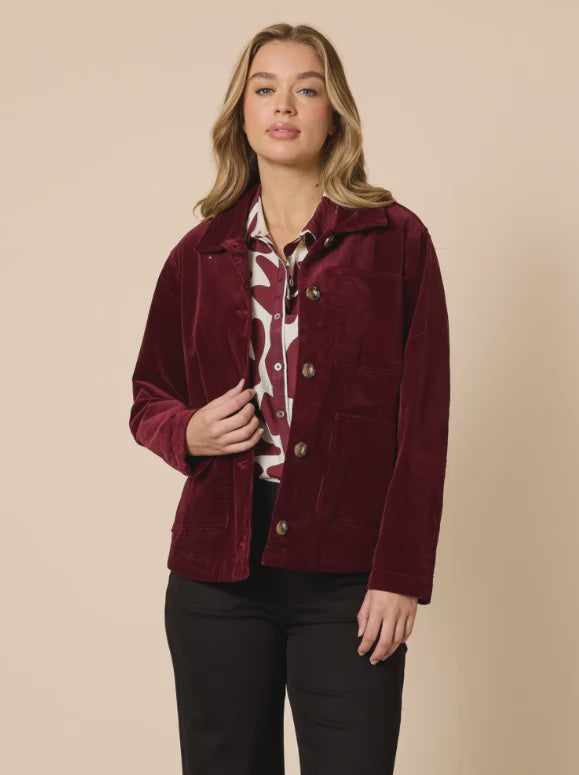 Chateau Velvet Jacket - Shiraz