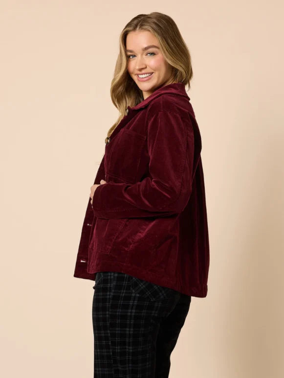 Chateau Velvet Jacket - Shiraz