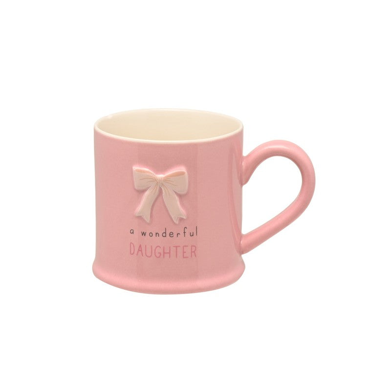 Love Life Embossed Stoneware Mug