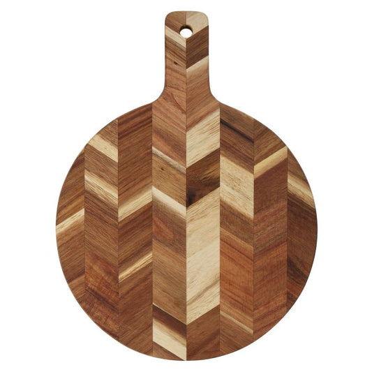 Davis & Waddell Herringbone Acacia Cutting Board Round