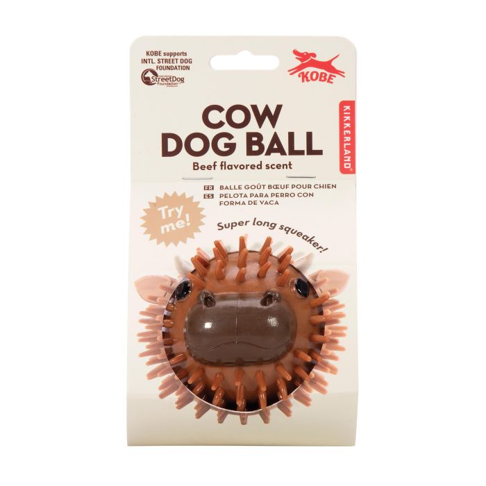Kikkerland Kobe Cow Dog Ball - Beef Flavoured