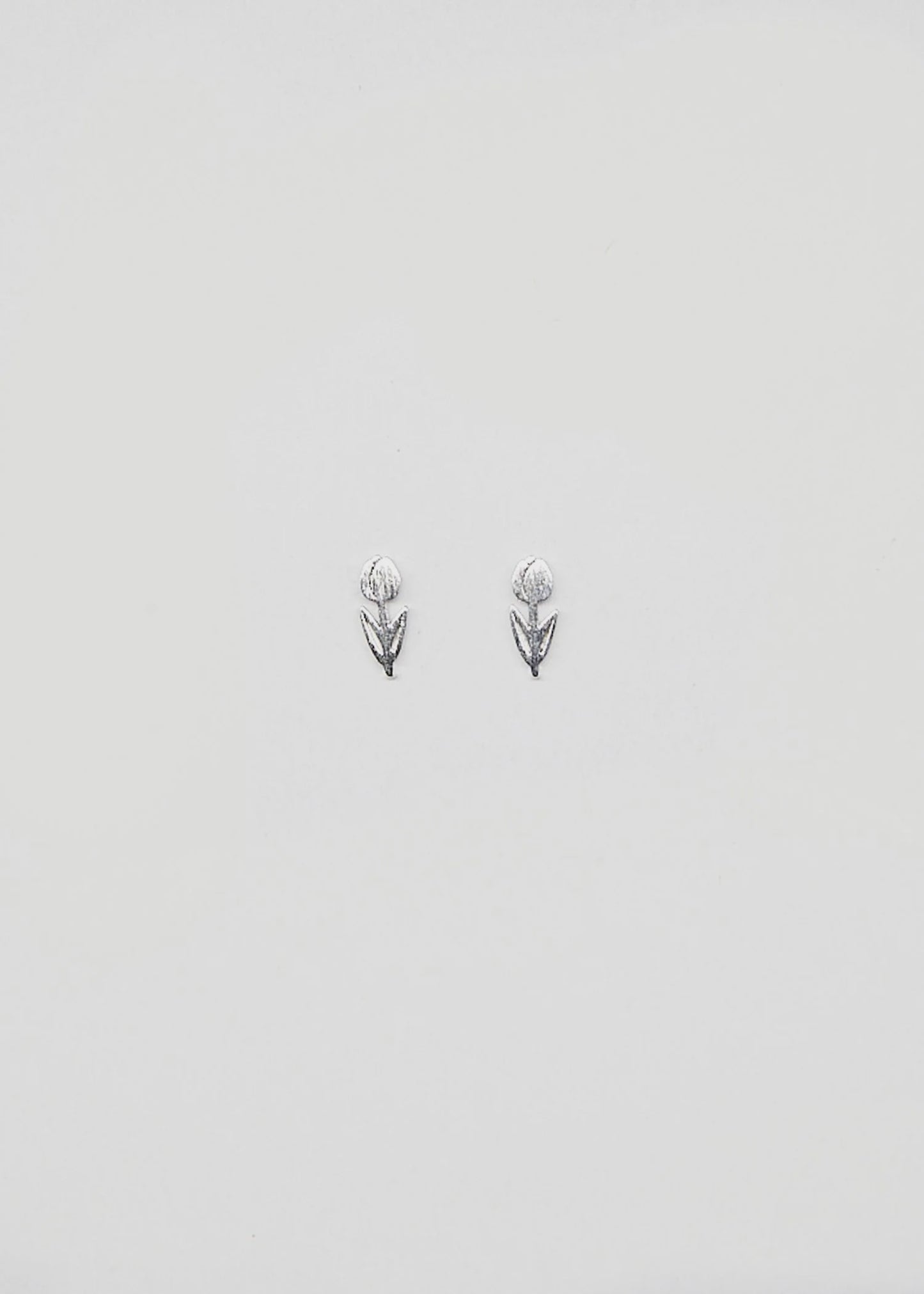 S+G Silver Tulip Stem Studs