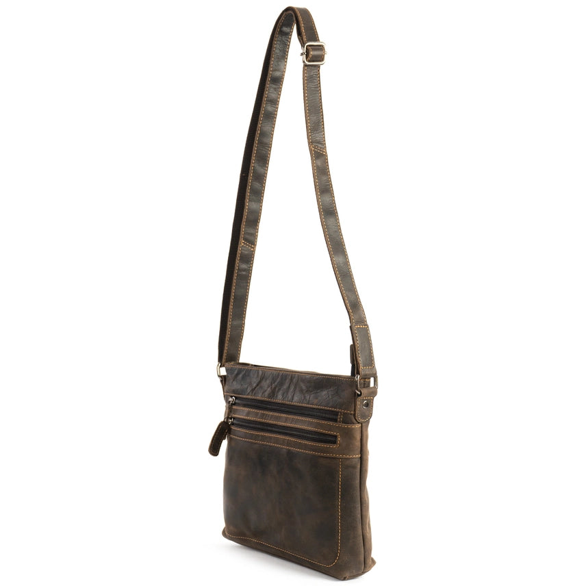 Greenwood Leather Shoulder Bag - Brown