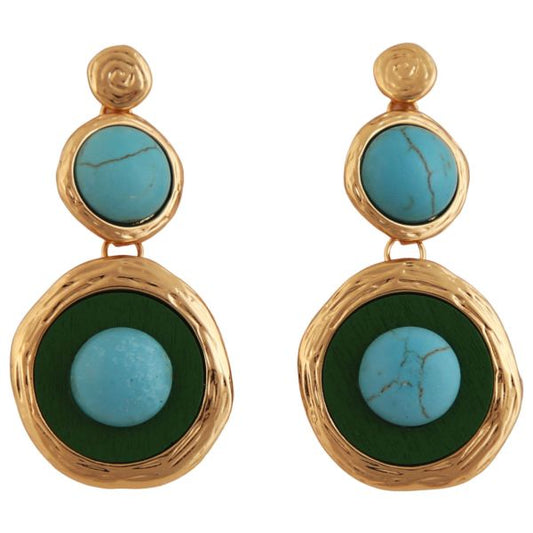 Enhance Accessories Elke Earrings - Turquoise