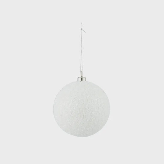Gala 10cm Lustre Bauble - White