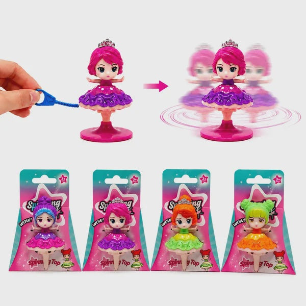 Pink Poppy Spinning Girl Gyroscope