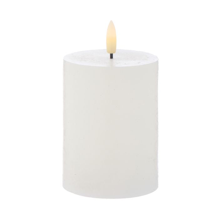 Amalfi Hughe LED Flickering Candle Rustic 10cm White
